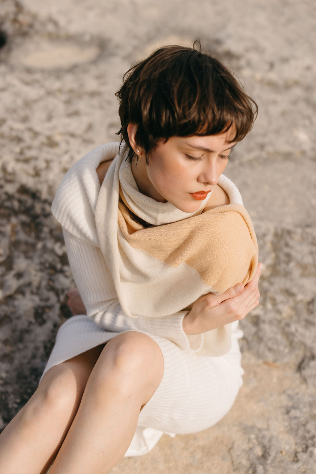 Two-tone Cashmere Scarf