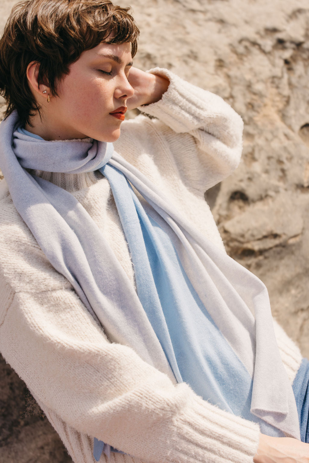 Two-tone Cashmere Scarf